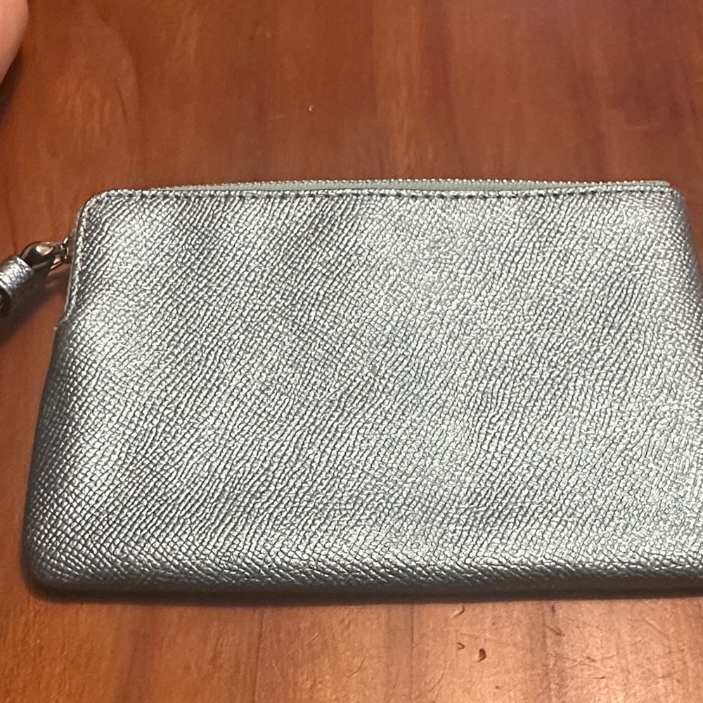 Coach Metallic Blue Wristlet - Picture 8 of 8